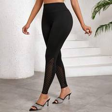 Shein High Waist Lace Patchwork Women's Leggings