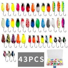 Fishing Equipment Shein High-Quality Metal Spoon Spinner Fishing Lure Set 43pcs