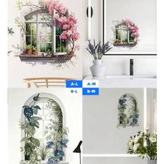 Shein 3D Illusion Faux Wall Sticker 1pc Window Film