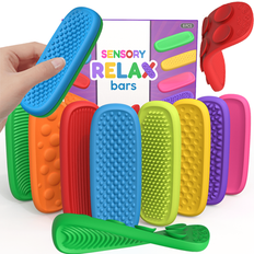 Fidget Toys Shein 4Pcs/8Pcs/16Pcs Fidget Toys - Silicone Sensory Stones For Anxiety Relief, Upgraded Textured Sensory Stones With Suction Cup Base, Silicone Textured Stress Relief Toy, Vibrant Colored Cool Toys (Random Shape, Color, And Packaging Details