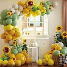 Yellow Balloon Arches Shein Sunflower Balloon Garland Arch Set 132pcs