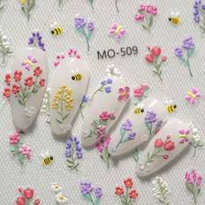 Nail Decoration & Nail Stickers Shein Spring And Summer Flower Themed Nail Art Sticker - Floral Materials