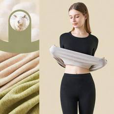 Shein Base Layer Tops Shein Women's Warm Thermal Top - Knitted/Silk Fiber