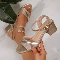 Shein Plus Size Women's 5cm High Heel Sandals - Spring/Summer