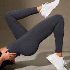 Leggings on sale Shein Women's Fashion Loose Vertical Ribbed High Waisted Stretchy Sports Leggings