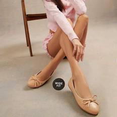 Microfiber Low Shoes Shein Clean Girl Aesthetic Women's Wide Fit French-Inspired - Nude