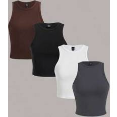 Shein Solid Color Casual Versatile Sexy Crop Top - Women