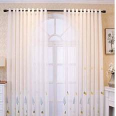 Curtains & Accessories Shein Perforated Cartoon Cottage Pattern Sheer Curtain 1pc