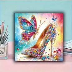 Diamond Paintings Shein Butterfly High Heels DIY 5D Special-Shaped Crystal Partial Diamond Painting Kit
