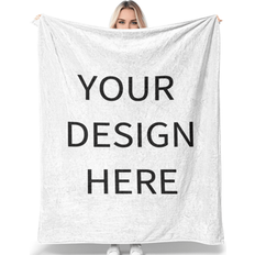 Faux Leather Blankets Shein Customized Personal Photo Flannel Coral Fleece Blanket 1pc Blankets