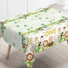 Paper Table Cloths Shein Jungle Animals Disposable Tablecloth 220 x 130 cm
