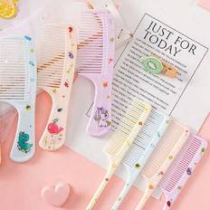 Hair Care Shein Cute Cartoon Animal Style Anti-Static Hair Brush Set 2pcs