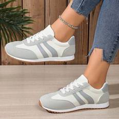 Women Sport Shoes Shein Women's Thick Sole Gray Athletic Running Sneakers - Gray