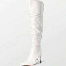 Stiletto - Synthetic Boots Shein Stylish And Soft High Heels Over The Knee Boots - Thigh High Pointed
