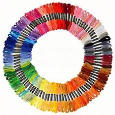 Sewing Supplies Shein 1 Set Of 12/24/36/50/100 Colours Bundles Rainbow Embroidery Floss Cross Stitch Thread