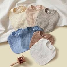 Drool Bibs Shein Baby Boys 7pcs 100% Cotton Soft Gauze