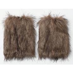 Shein Solid Color Fleece Short Leg Warmers - Women