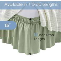 Valance Sheets Shein Solid Color Elastic Bed Skirt 1pc Valance Sheet