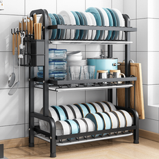 Shein 3-Tier Large Black With Draining Tray Dish Drainer
