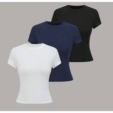 Women's Casual Solid Color Short Sleeve T-Shirt