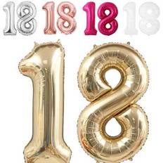 Birthdays Number Balloons Shein 40-Inch Extra Large 18th Birthday Number Balloons
