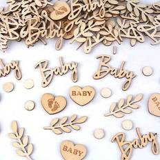Garlands & Confetti on sale Shein Rustic Wooden Shower Confetti Set 70pcs
