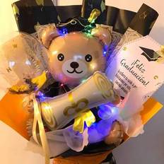 Shein Graduation Teddy Bear With Cap And Diploma Foil Balloon