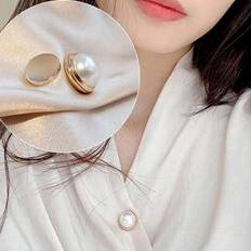 Women Brooches Shein Magnet Clasp Premium Invisible Pearl Brooch - Summer Collar