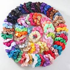 Hair Ties Shein 30 Pcs Random Color Satin Scrunchies Hair Ties