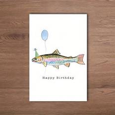 Cards & Invitations on sale Shein Humorous Fish Birthday Greeting Card 6.29 x 4.33 in
