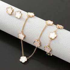 Metal - Women Jewellery Sets Shein Classic Lucky Clover Pendant Necklace - Women