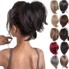 Ponytails Shein Synthetic Heat-Resistant Wig Hair Bun Messy Elastic Band Hair Bundle Coiffure Hairpiece Ladies Ponytail Scrunchy Clip Wig Christmas Holiday Wig
