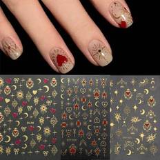 Nail Decoration & Nail Stickers on sale Shein Hot Stamping Nail Stickers - Gold/Red Love