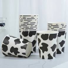 Shein Cute Cow Pattern Themed Disposable Paper Cups 10pcs