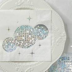 Paper Napkins on sale Shein 20pcs Pack 2 Ply Disco Ball Party Napkins