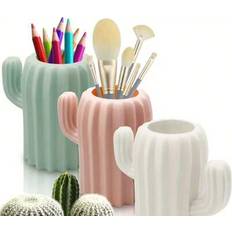 Desktop Organizers on sale Shein Creative Cactus Shaped Pen Holder 1pc