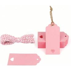 Gift Tags Shein Pink Gift Tags 50pcs Hollow Heart-Shaped 3.7 x 1.8 in