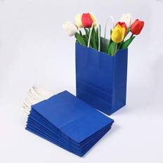 Shein Medium Size 16x22x8cm Reusable Navy Blue Kraft Paper Bags 5pcs