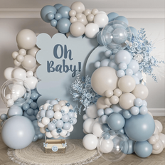 Shein Blue Balloon Garland Arch Set Misty Blue White Sand