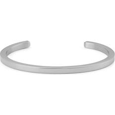 Herr Armband Lucléon Thin Cuff Bracelet - Silver