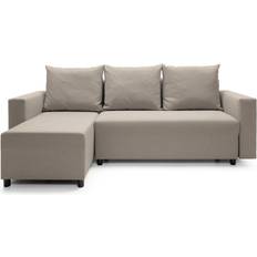 Beige - Sofa Beds Sofas Abakus Direct Oslo Reversible Corner Khaki Sofa 225cm 3 Seater
