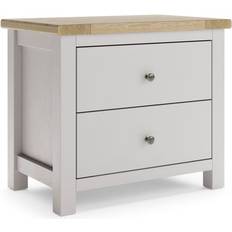 Dunelm Olney Wide Stone/Natural Bedside Table 40x63cm