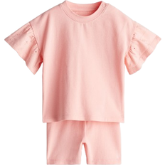 H&M Baby Rosa 2-delat set bomullstrikå
