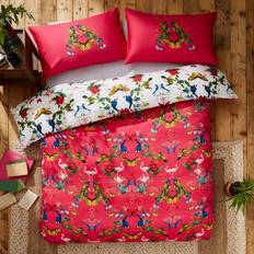 Natural History Museum Tropical Kaleidoscope Duvet Cover Pink, Multicolour (220x260cm)