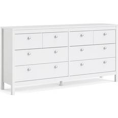 Furniturebox Madrid White Chest of Drawer 159.4x79.7cm