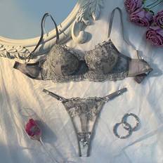 Shein Vintage Sexy Damen Dessous Set - Blau