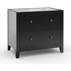 Dunelm Malone Black Bedside Table 40x63cm
