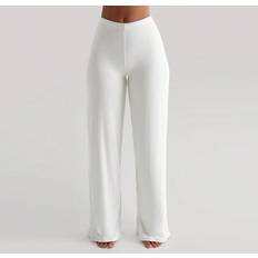 Shein XLLAIS Damen Hosen Mode Elastischer Bund Hohe Taille Lange Gerade - Beine