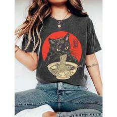Shein Damen Lässig Kurzärmeliges T-Shirt Mit Rundhalsausschnitt - Große Größen