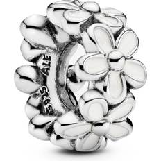 Pandora Berlocker & Hängen Pandora Daisy Intermediate Element Charm - Silver/White